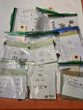 Lot of 9 Stampin' Up! Clear Stamp Sets (no cases)
